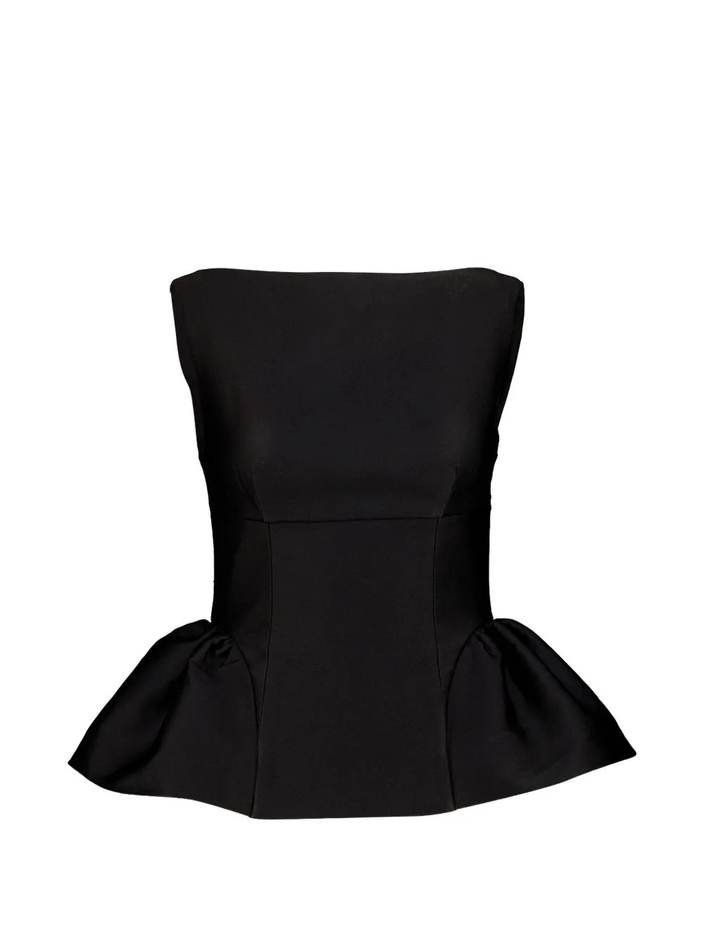 Taffeta Gathered-Hem Top by Roland Mouret