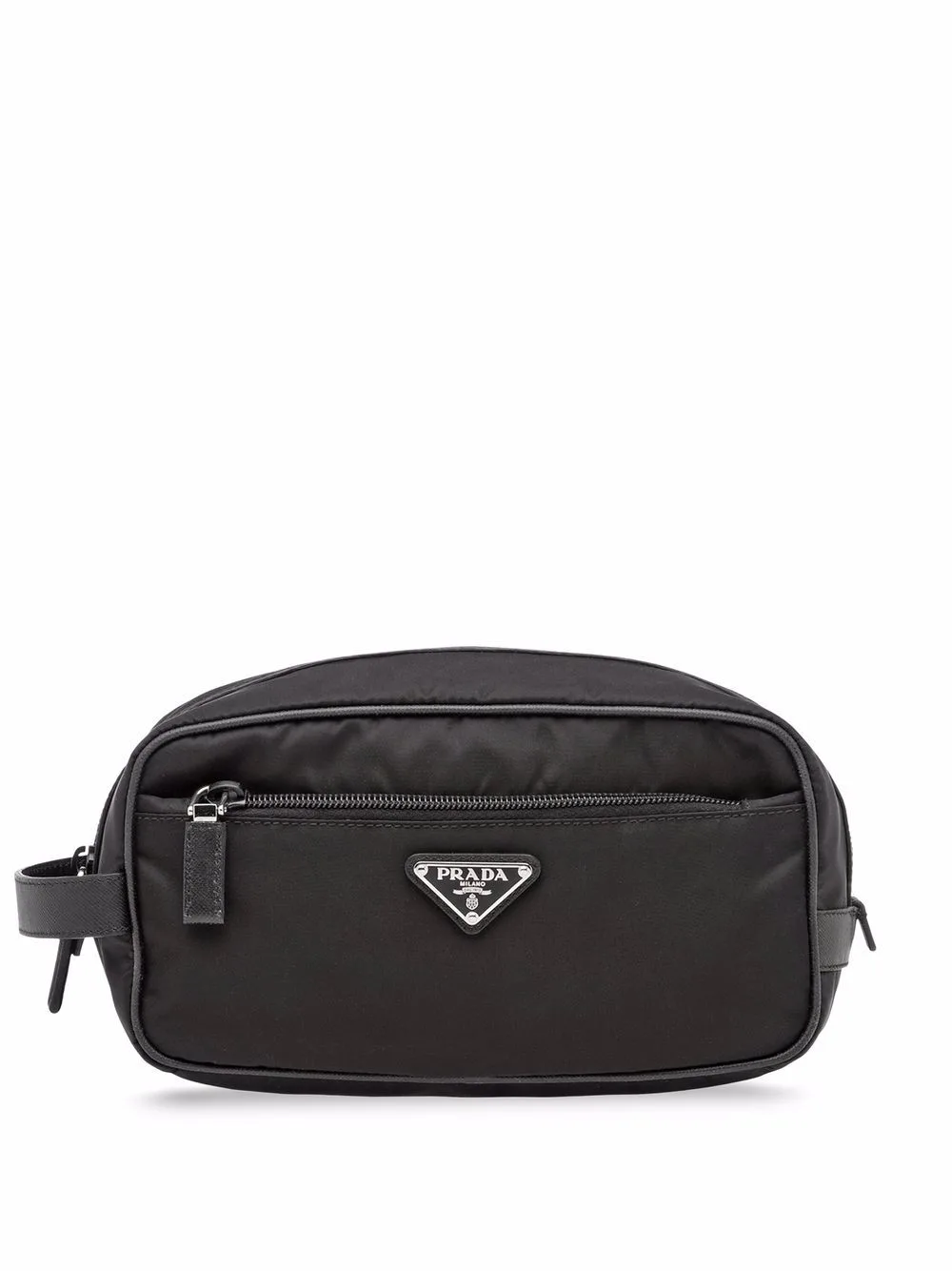 Logo-Plaque Wash Bag by Prada