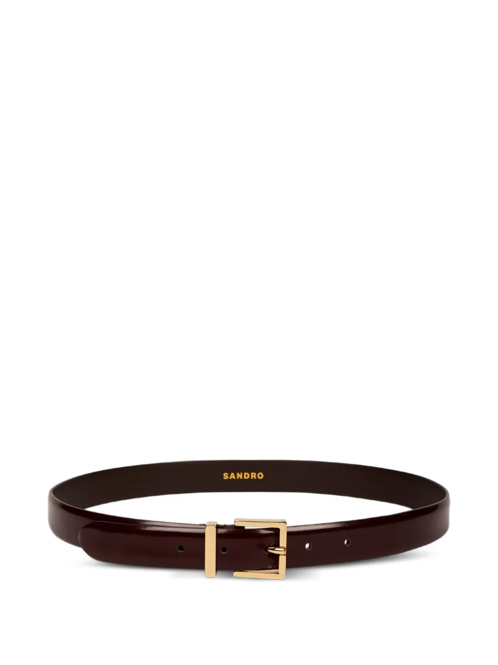 Smooth Leather Belt Metal Buckle by SANDRO