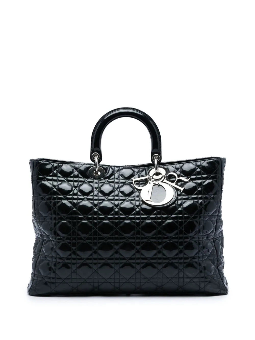2010 Extra Large Patent Cannage Lady Dior Satchel
