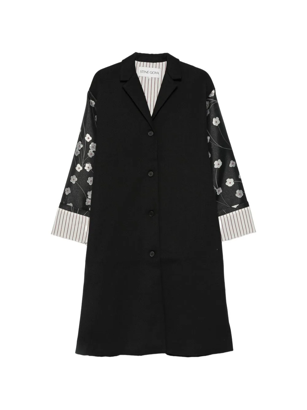 Floral-Print Panelled Coat by Stine Goya