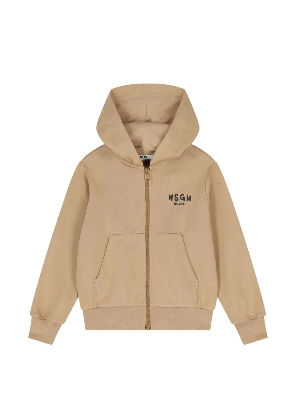 Logo-Print Zip-Up Hoodie by MSGM Kids