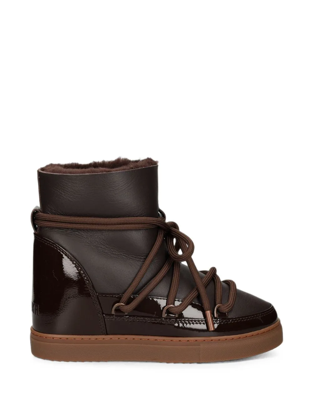 Lace-Up Patent-Leather Boots by Inuikii