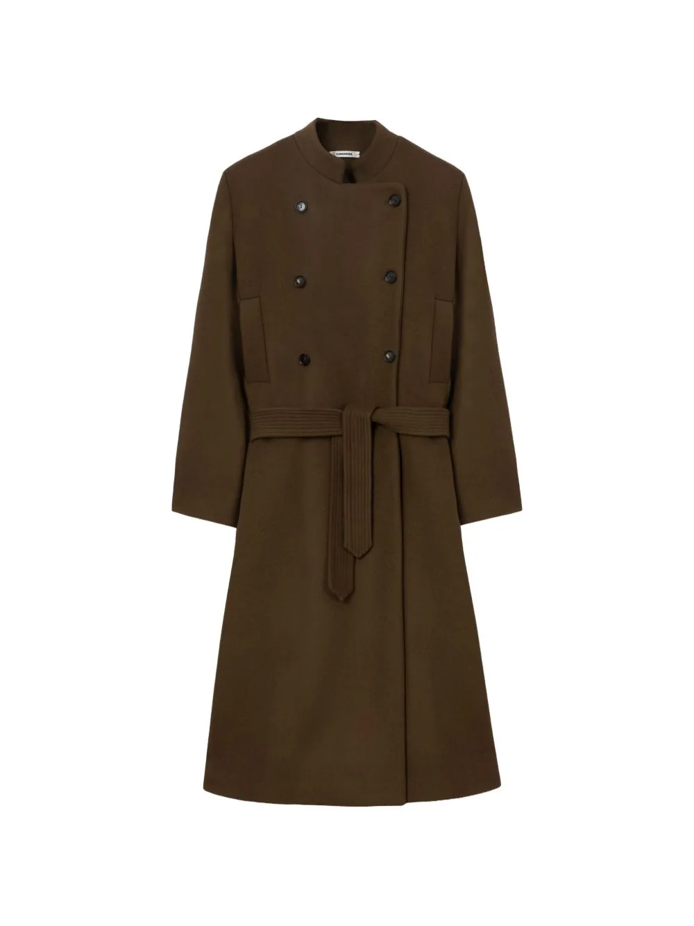 Double-Breasted Belted Coat by Cordera