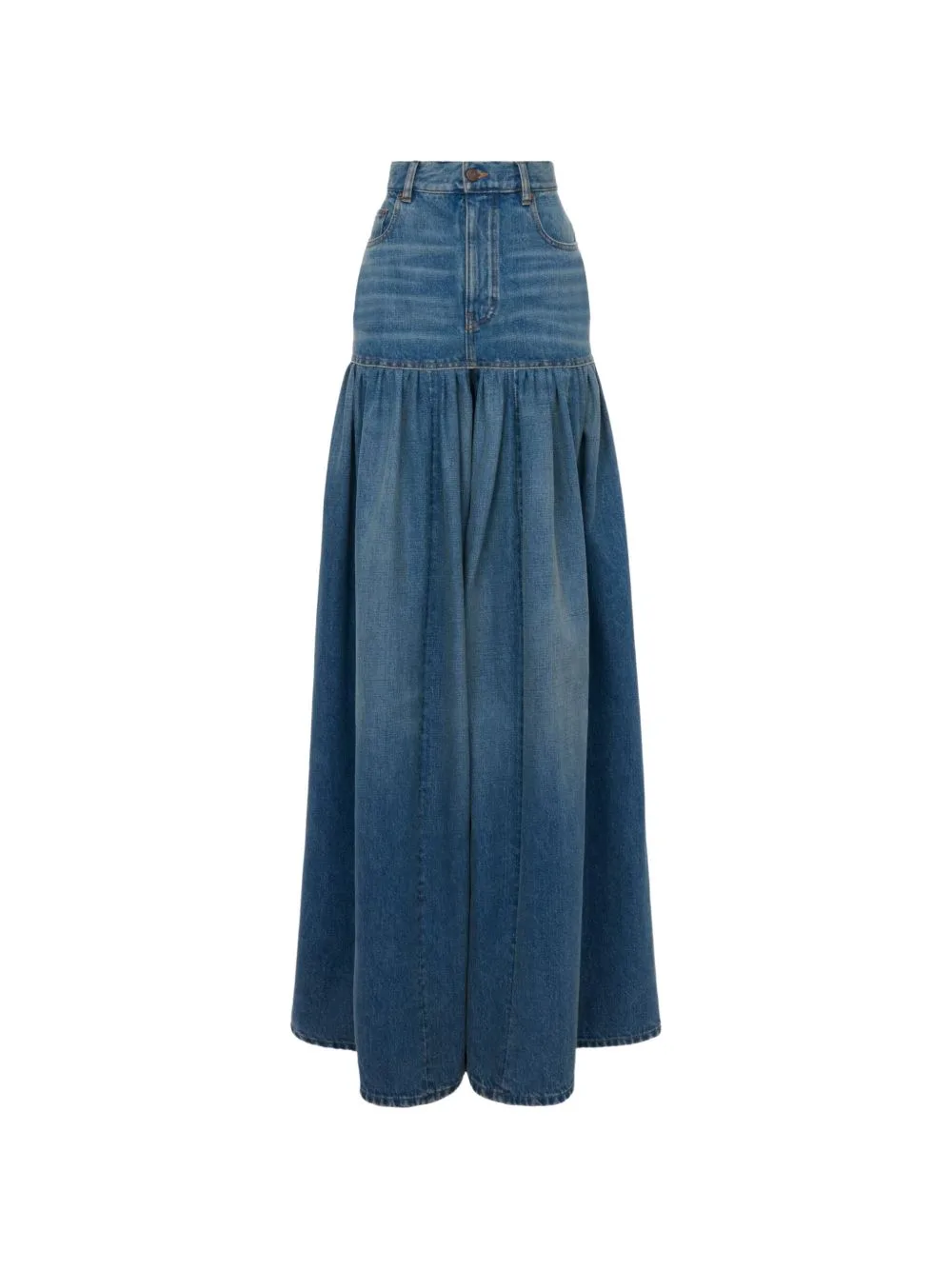 High-Rise Balloon Jeans in Denim by Chloé