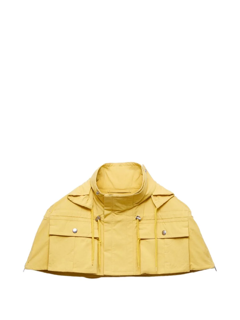 Hooded Flap-Pocket Cape by Prada