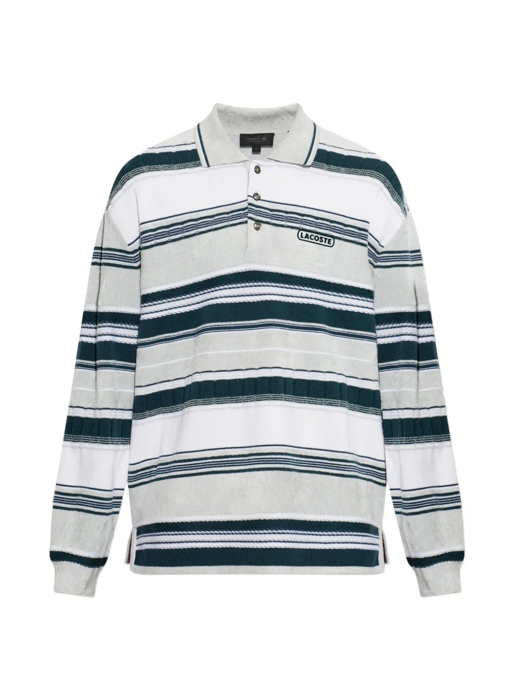 Striped Logo-Patch Sweater by Lacoste