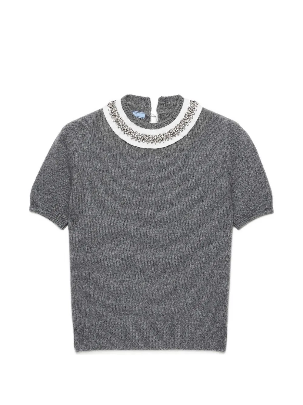 Short-Sleeved Wool and Cashmere Sweater by Prada