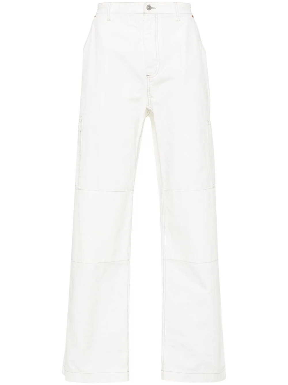 Embroidered-Logo Straight-Leg Trousers by MM6 Maison Margiela