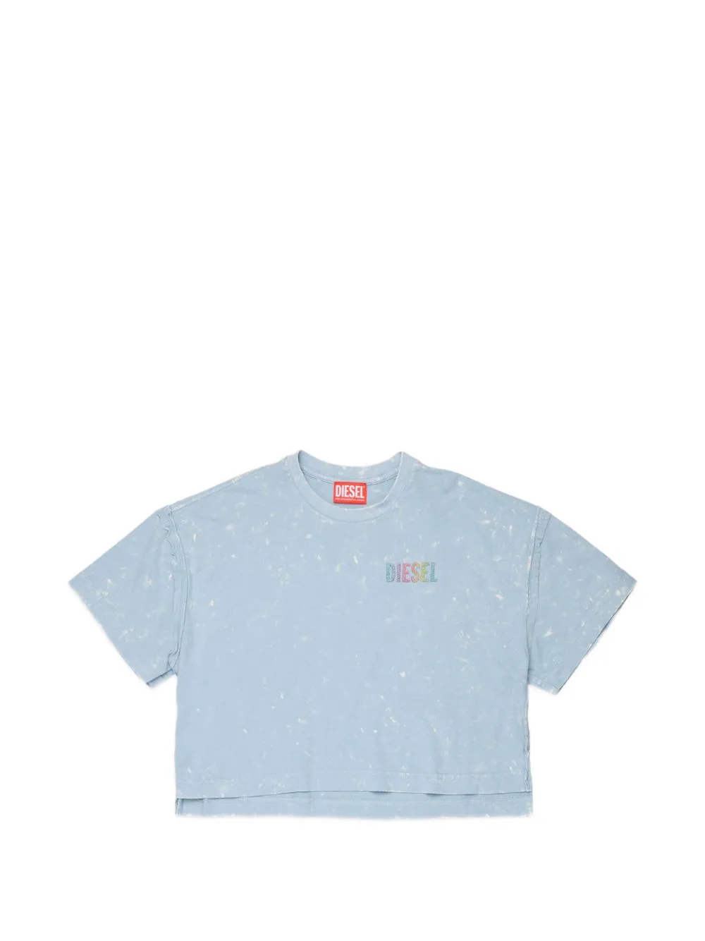 Tie-Dye Effect Cropped T-Shirt by Diesel Kids