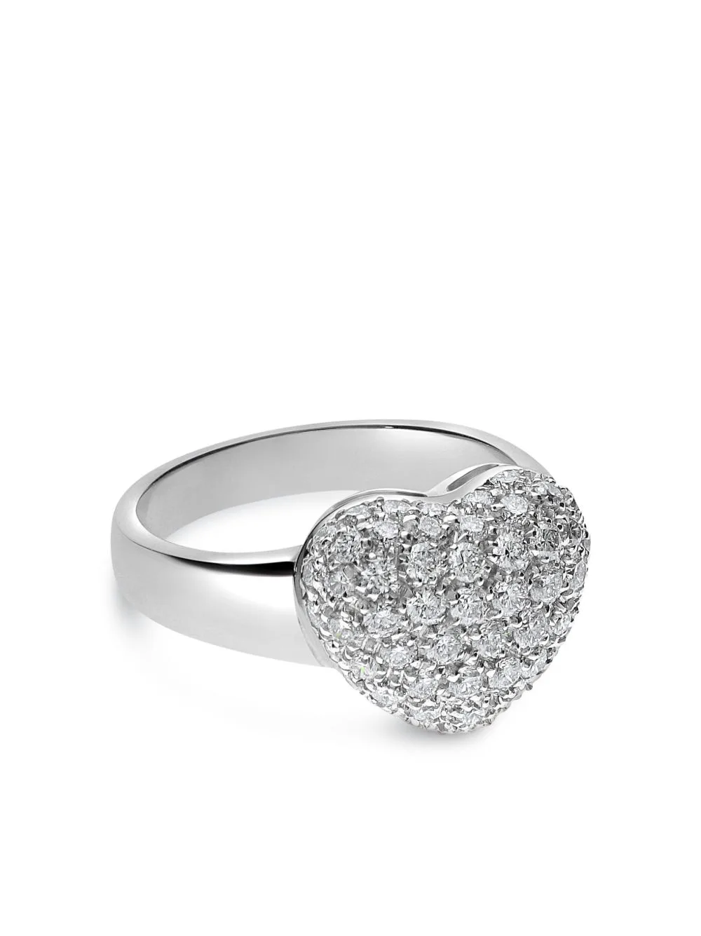 18kt White Gold Diamond Amore Ring by LEO PIZZO