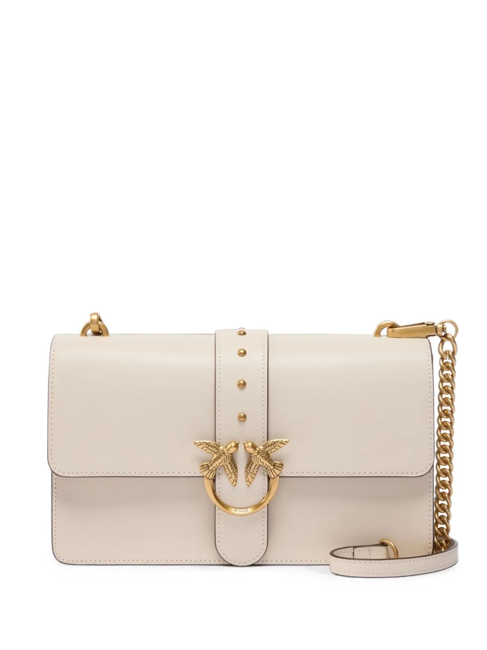 Medium Love Bag One Leather Handbag with New Buckle by PINKO