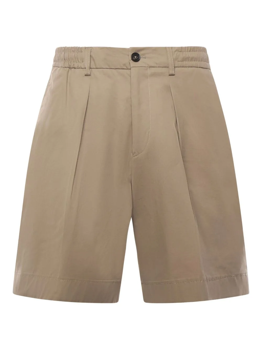 Pleated Cotton Shorts by BE ABLE