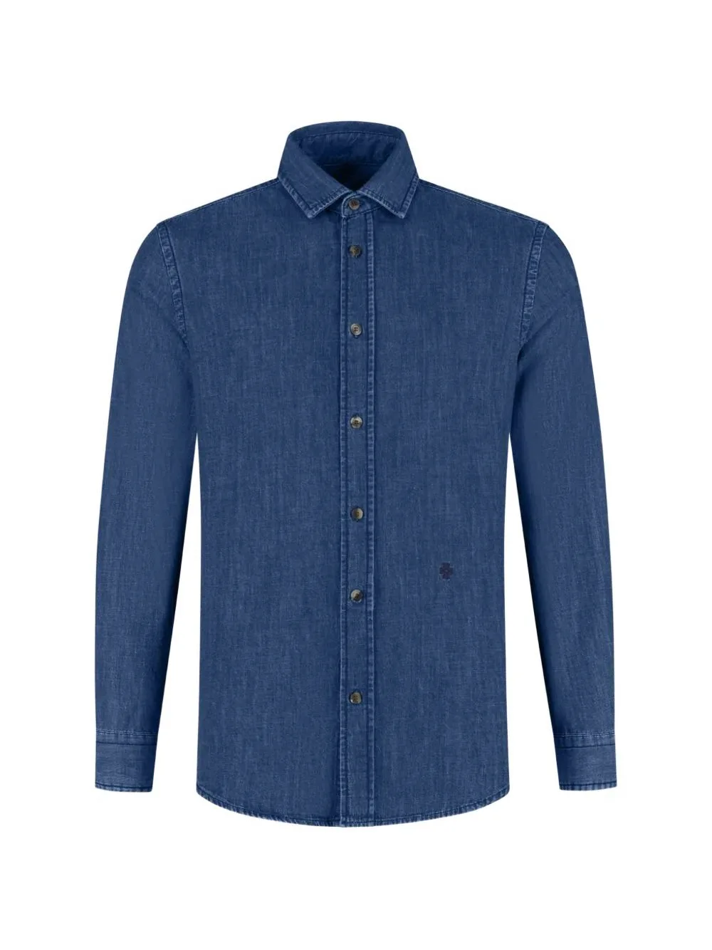 Embroidered-Logo Denim Shirt by Jacob Cohën