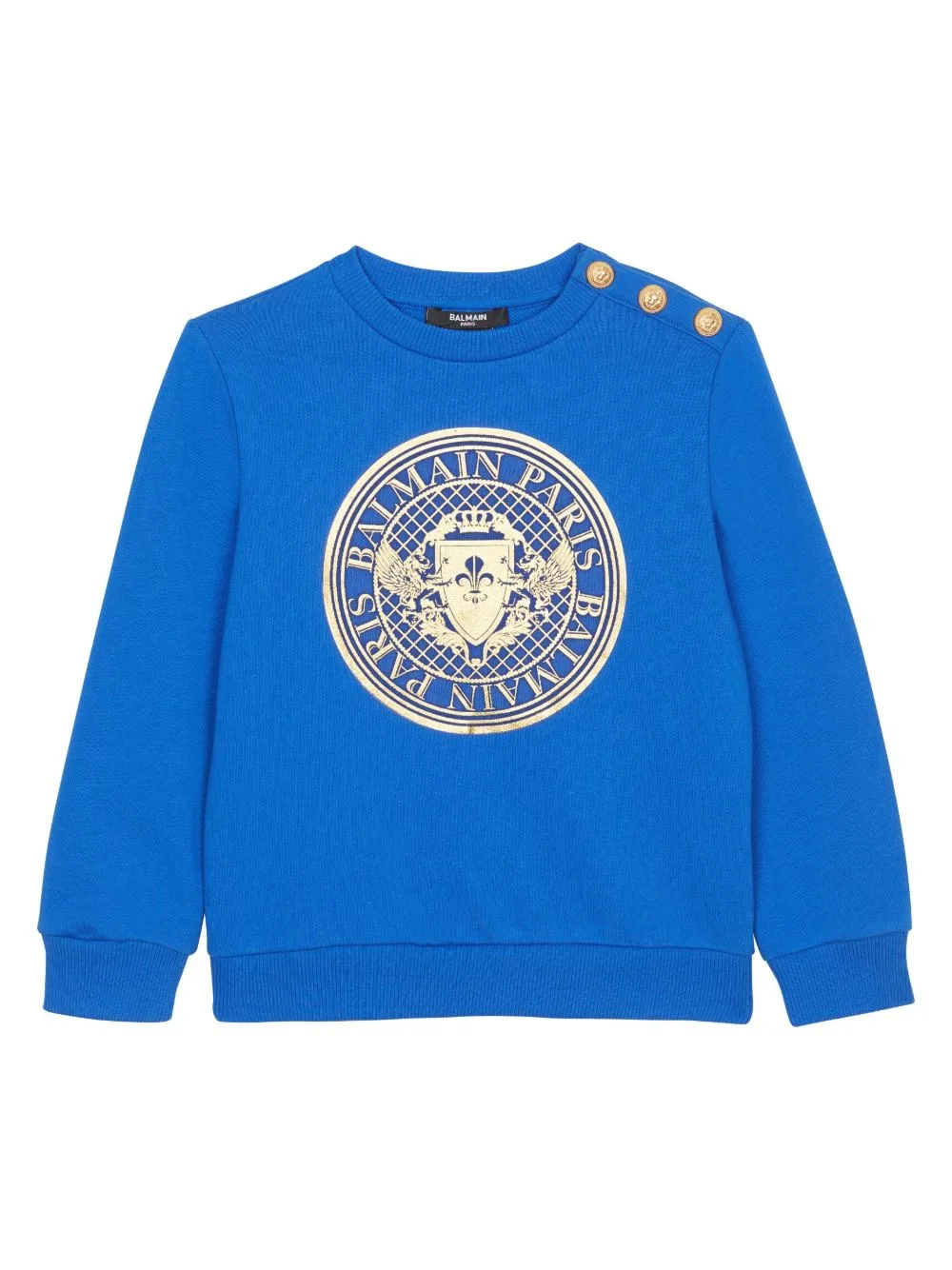 Logo-Print Cotton Sweatshirt by Balmain Kids