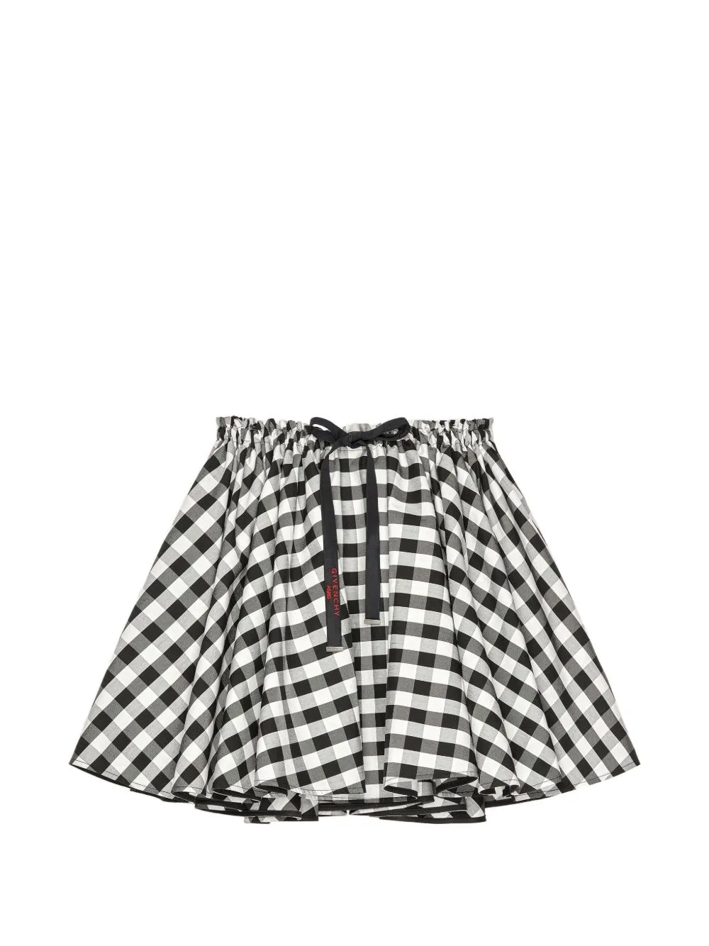 Mini Pleated Skirt in Checked Cotton