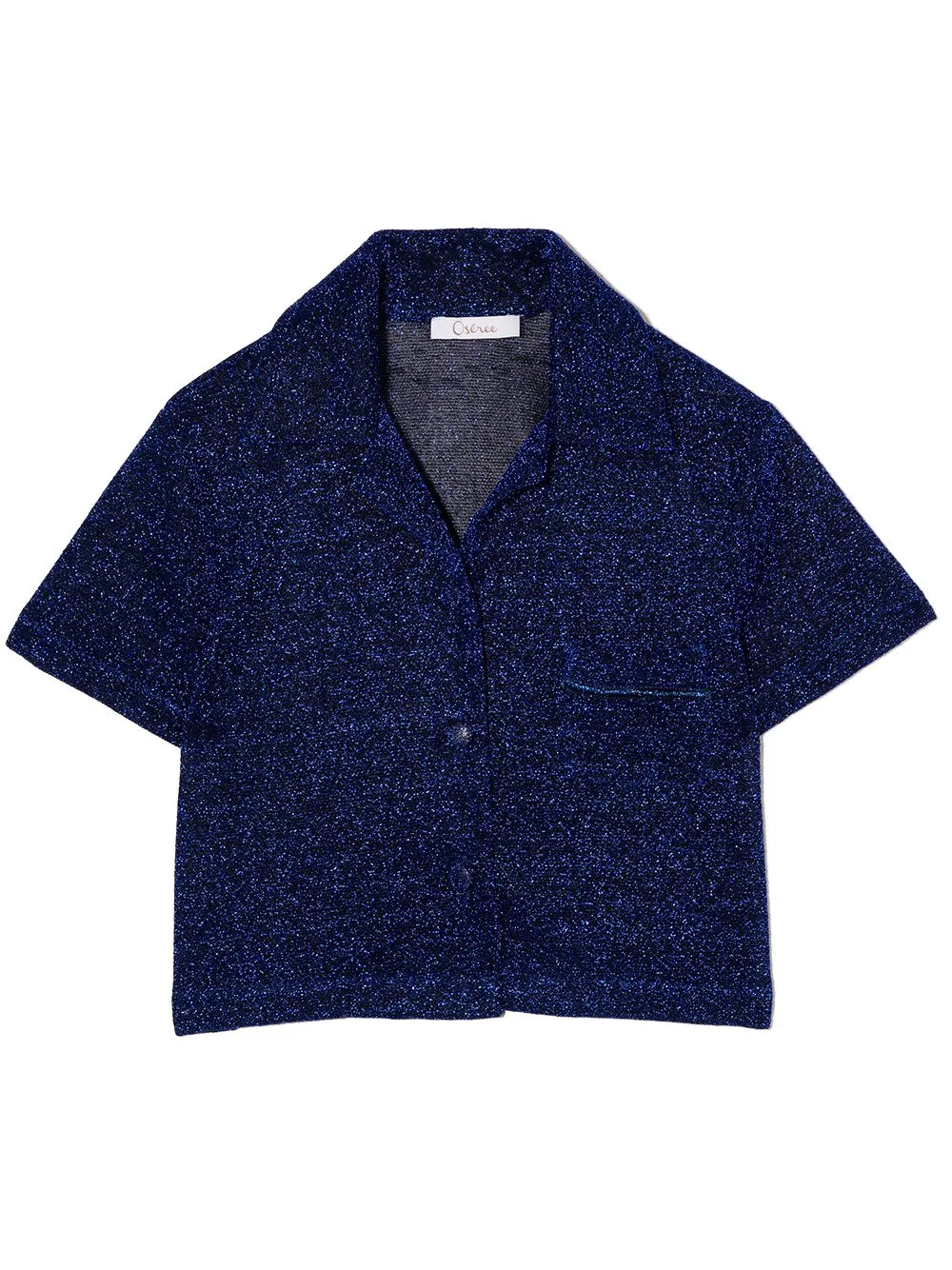 Metallic-Effect Short-Sleeved Shirt by Oseree Kids