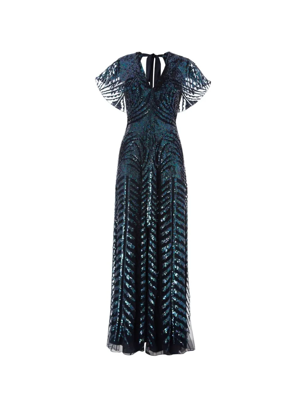 Sequin V-Neck Maxi Dress by Temperley London