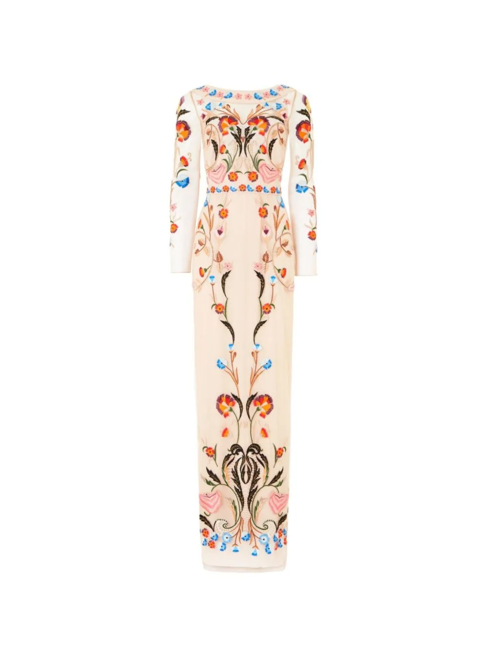 Toledo Floral-Embroidered Long-Sleeve Dress by Temperley London