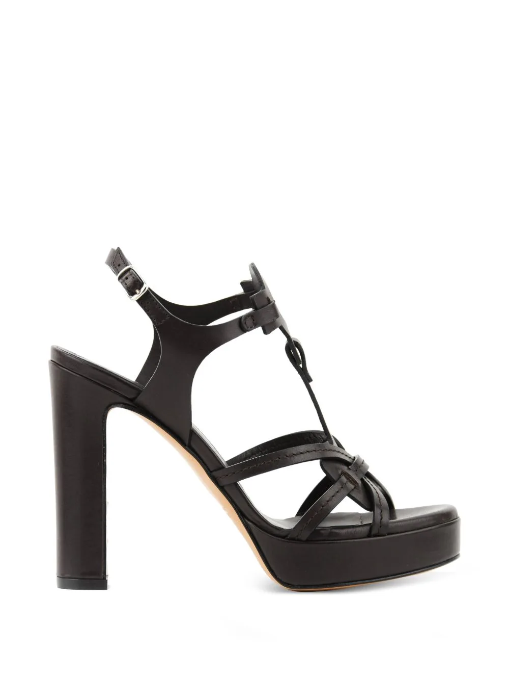 Paris Leather Heeled Sandals by Paul Warmer