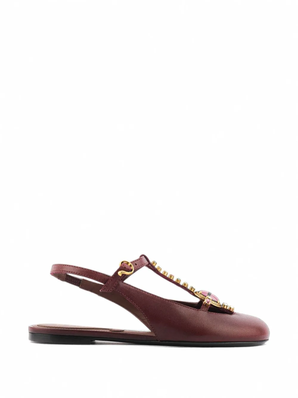 Embellished T-Bar Ballet Flats by ETRO