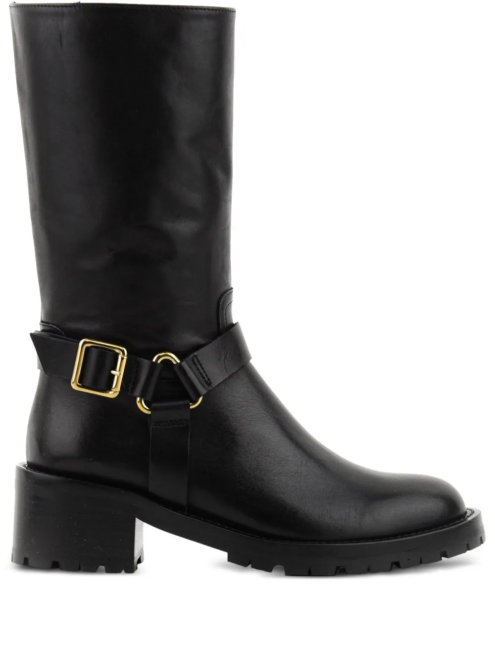 Buckle-Strap Leather Boots by Paul Warmer