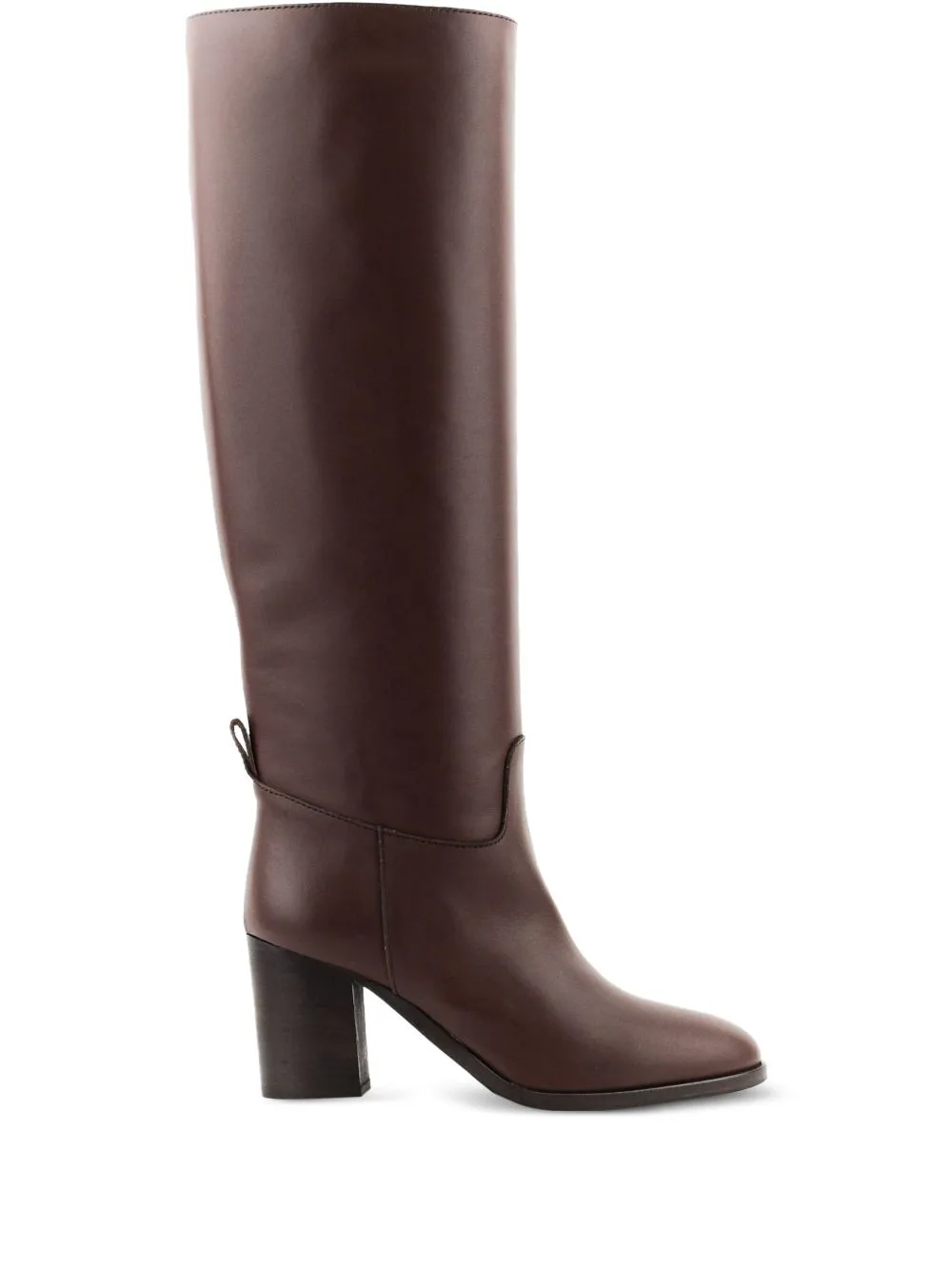 75mm Kate Block-Heel Leather Boots by Paul Warmer