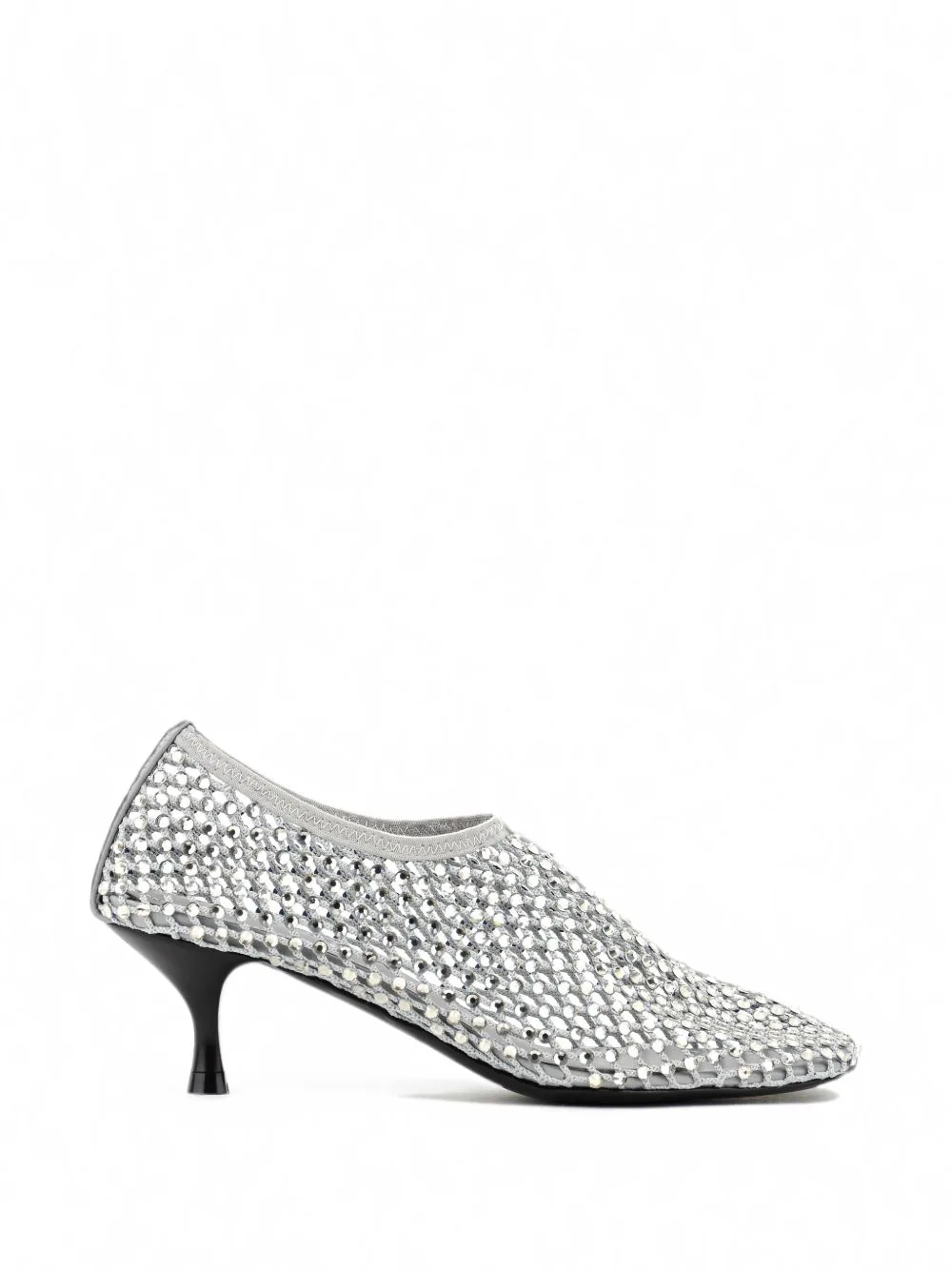Crystal-Embellished Mesh Pumps by strategia shoes