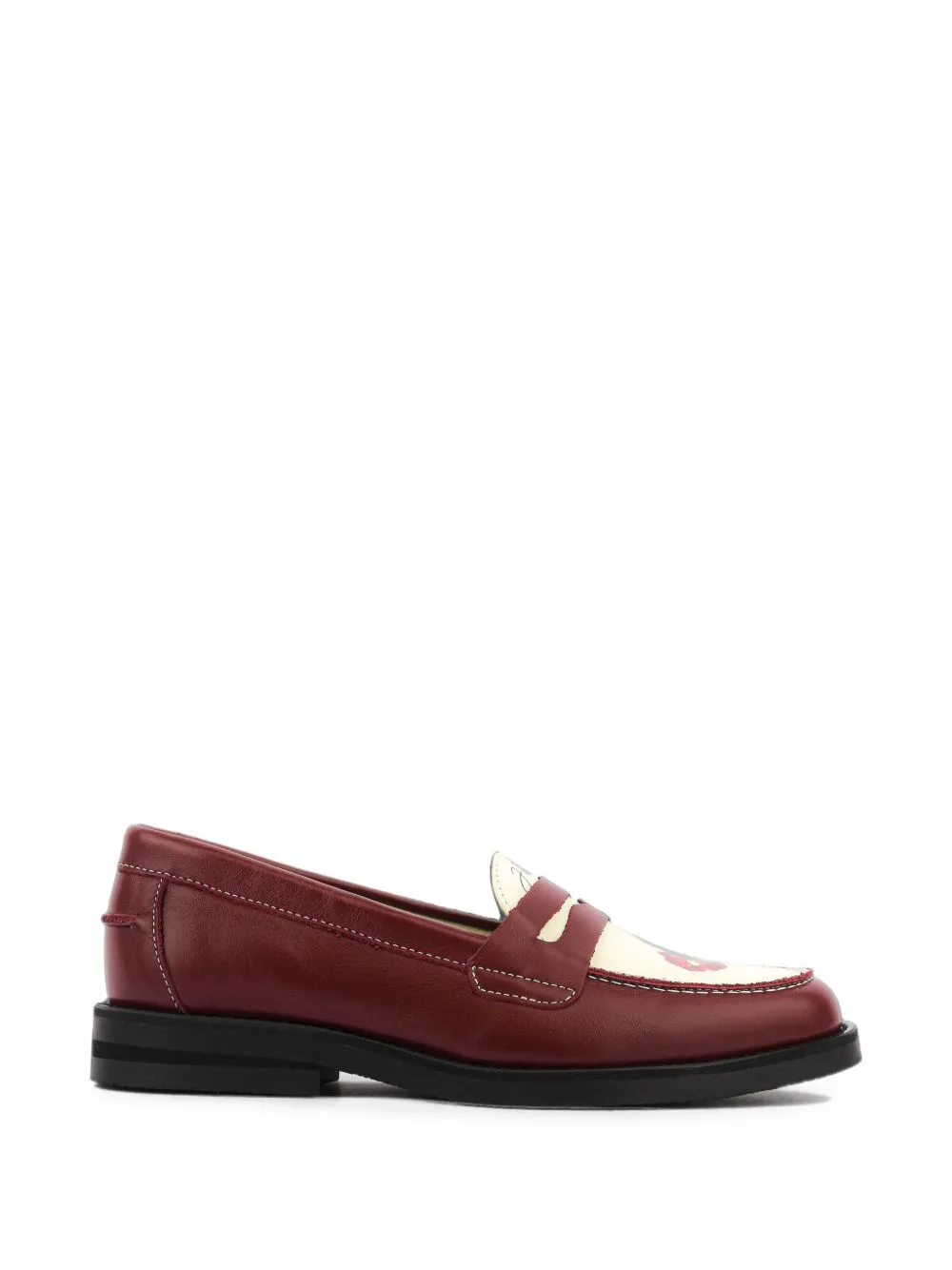 Wild Red Kiss Penny Loafers