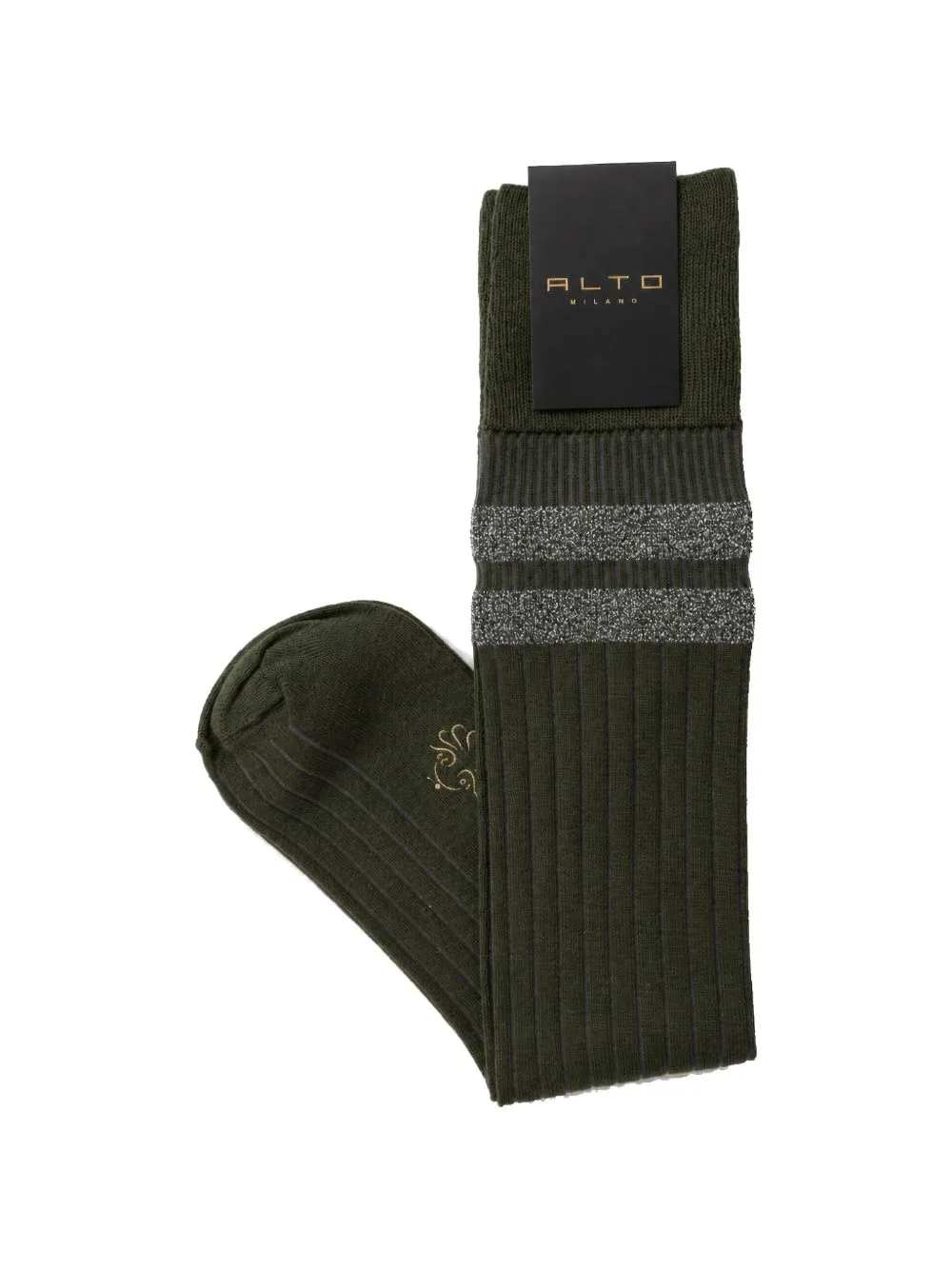 Caramba Glitter-Stripe Ribbed Socks by ALTO