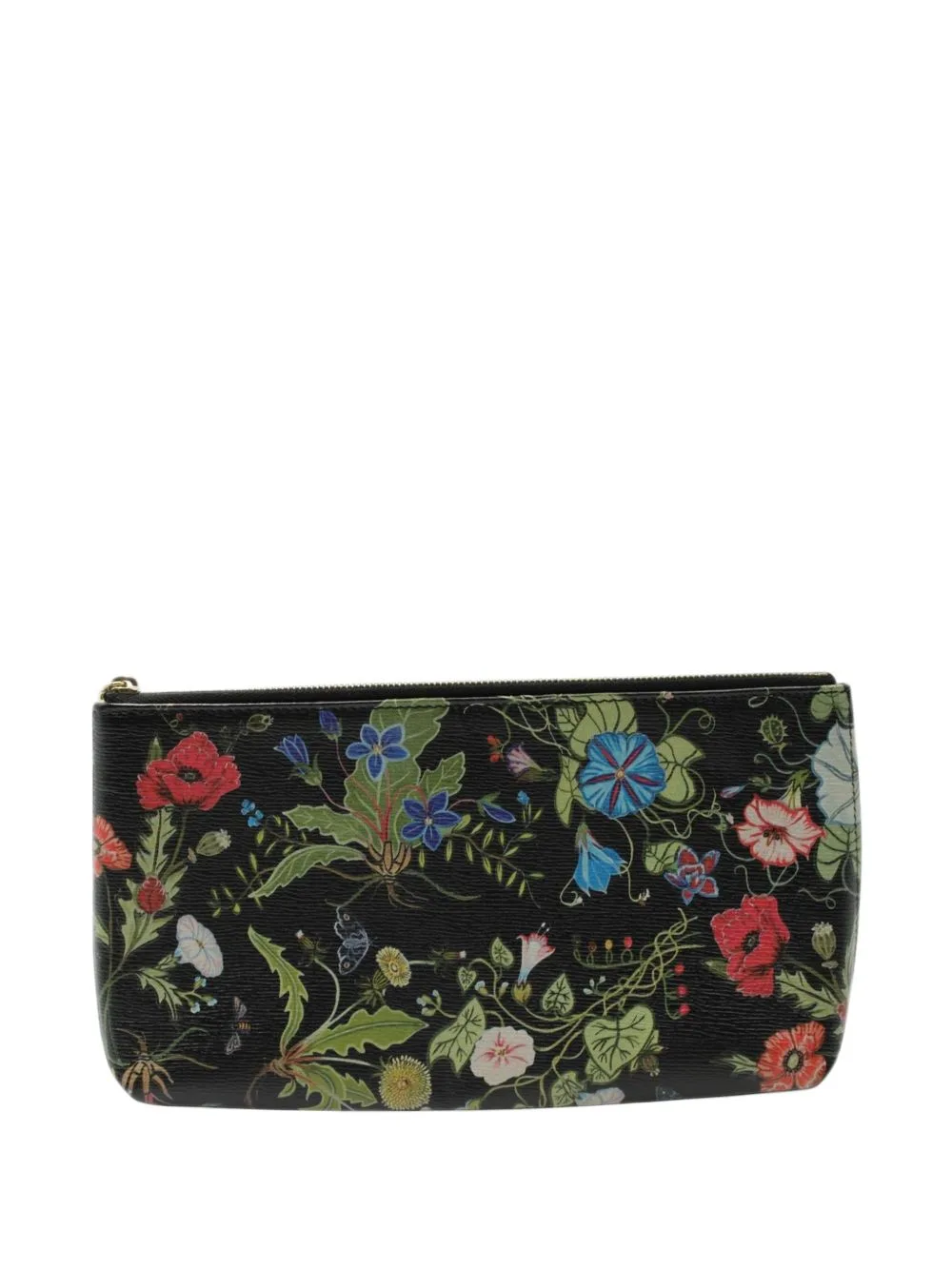 Flora Busta Grande Bamboo Clutch Bag by Gucci Pre-Owned