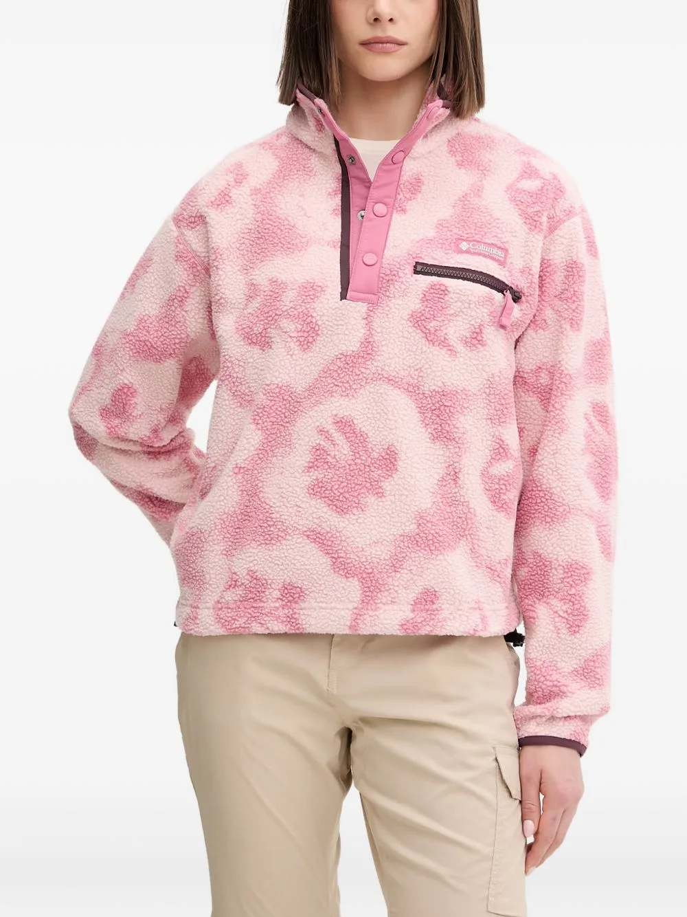 Helvetia II Flower-Pattern Fleece Sweatshirt by Columbia