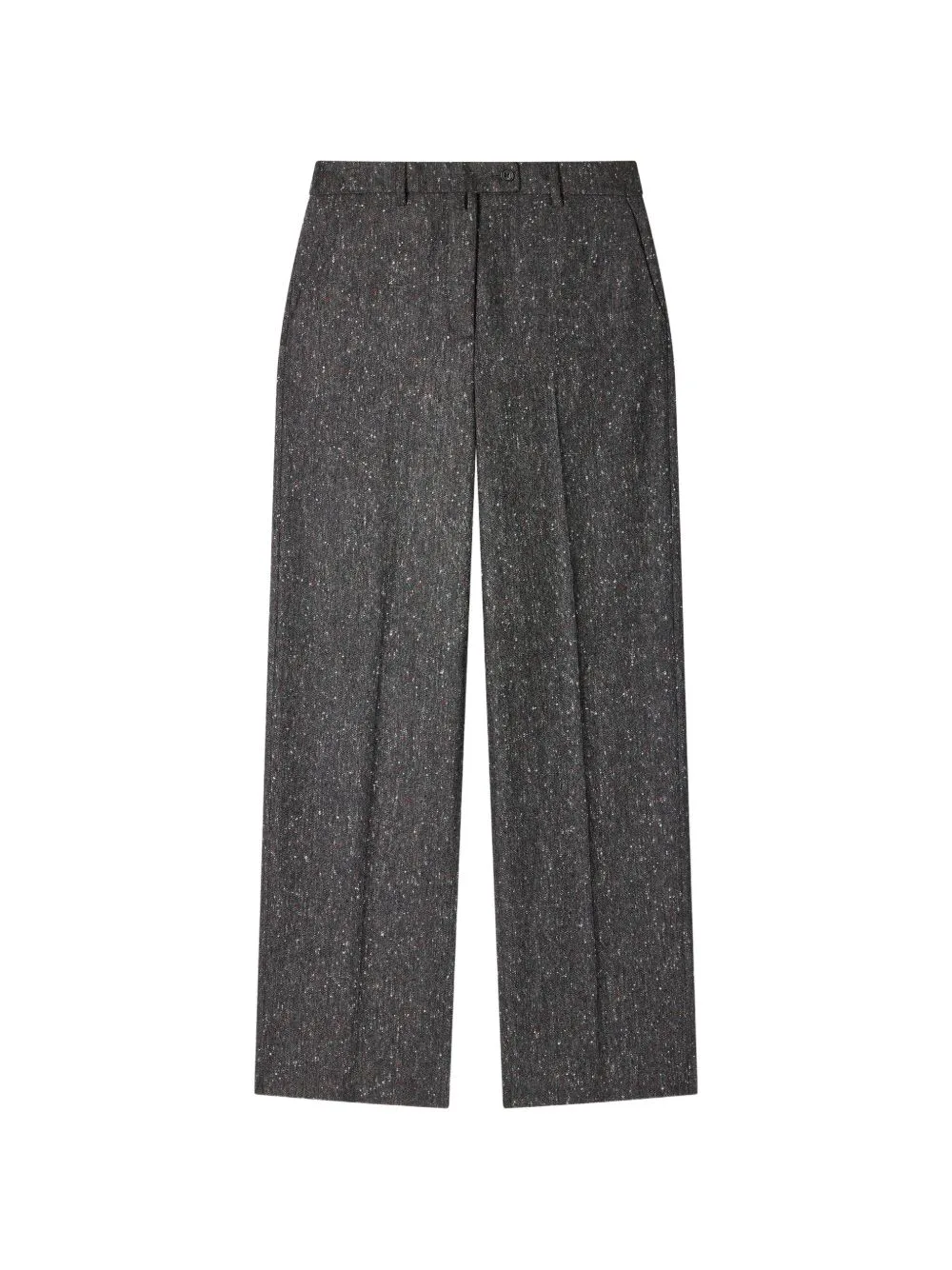 Charcoal Donegal Wool Straight-Leg Trousers by Paul Smith