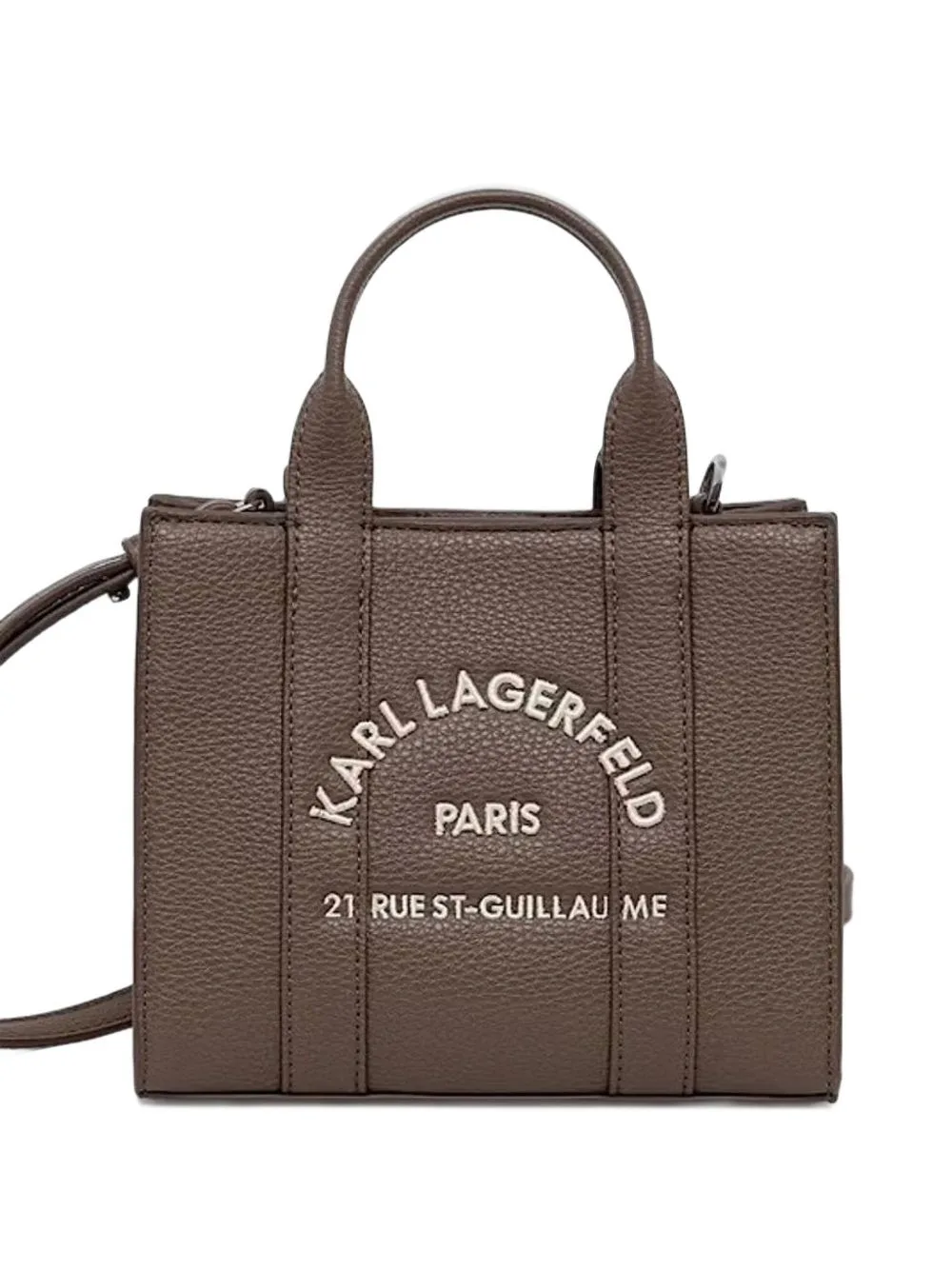 Mini Rue St-Guillaume Logo-Embroidered Tote Bag by Karl Lagerfeld