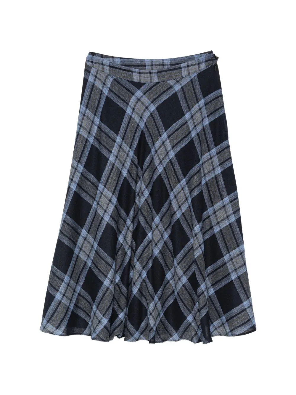Check-Pattern Flared Mid Skirt by Marella