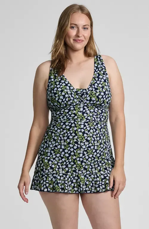 SlenderSuit Grecian Mini Swim Dress by Lands' End