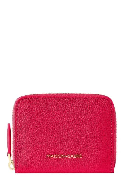 Small Leather Zipped Wallet by MAISON de SABRÉ