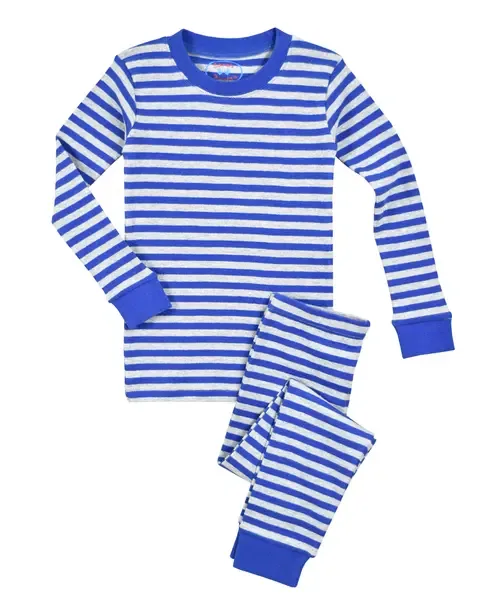 Cotton Blend Long John PJ 2-Piece Set by Sara's Prints