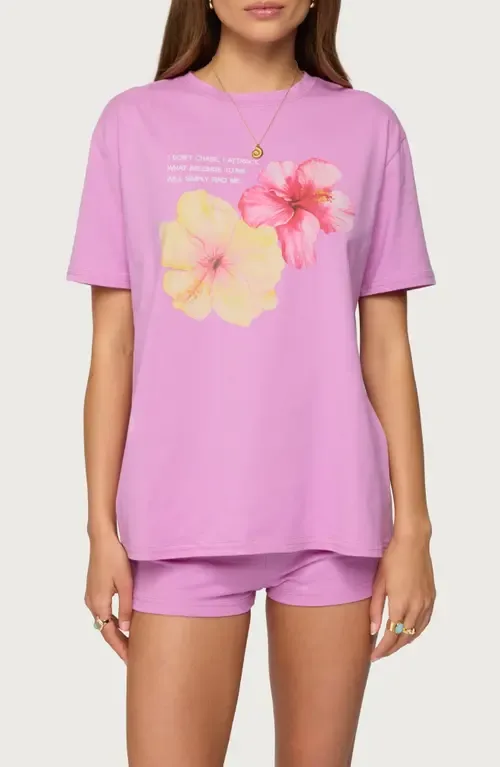 Fleur Hibiscus Graphic T-Shirt by EDIKTED