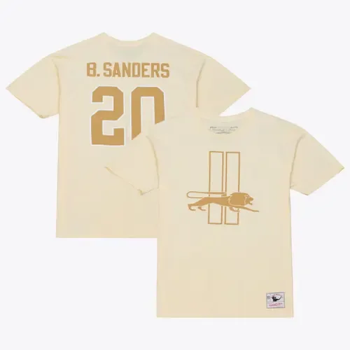 Mitchell & Ness Barry Sanders Detroit Lions Sandman Name & Number T-Shirt by Mitchell & Ness
