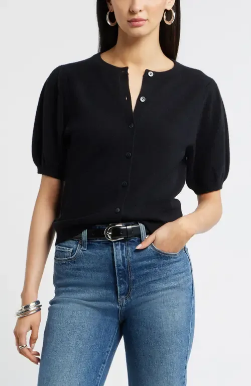 Puff Sleeve Cashmere Cardigan by Nordstrom