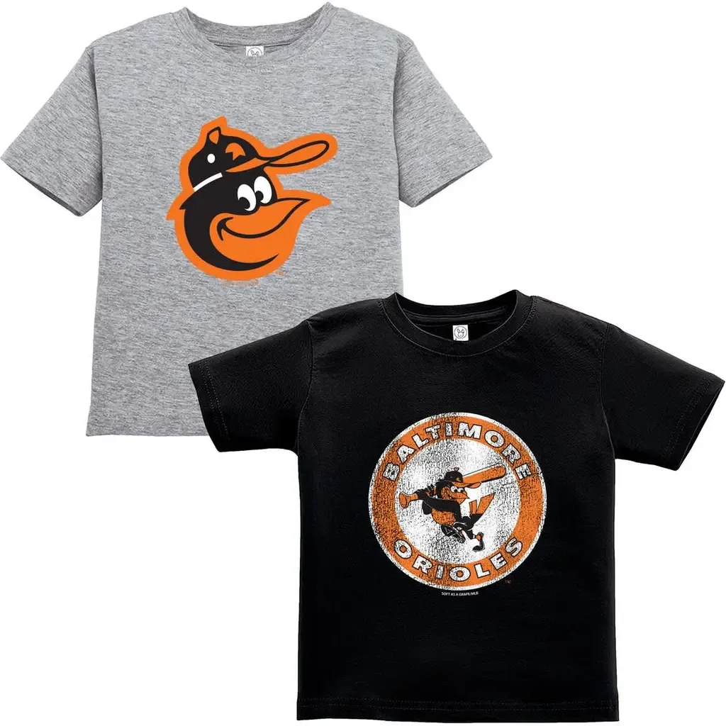 Soft as a Grape Baltimore Orioles Cooperstown Collection Two-Pack T-Shirt Set by SOFT AS A GRAPE