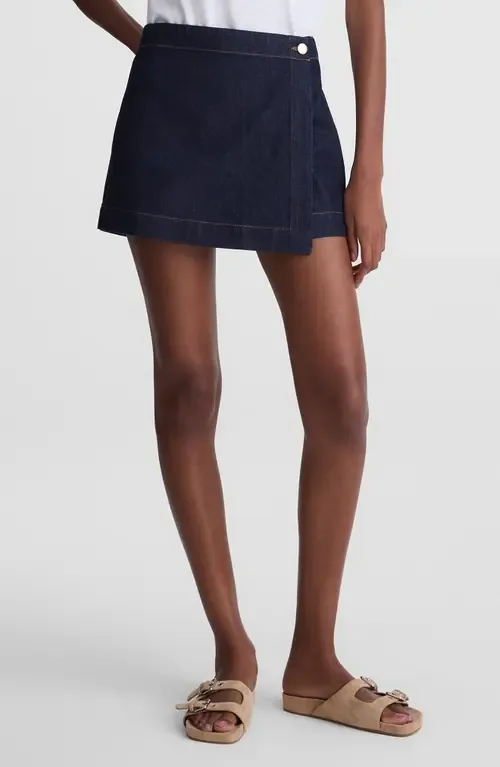Denim Wrap Mini Skort by Madewell