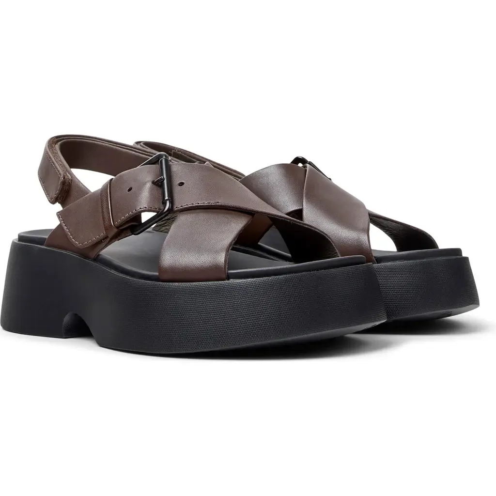 Tasha X-Strap Platform Sandal by Camper