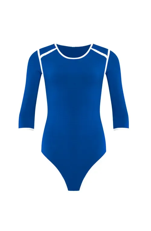 The Girl 3/4 Sleeve Second Skin Active Bodysuit by BRUNNA.CO