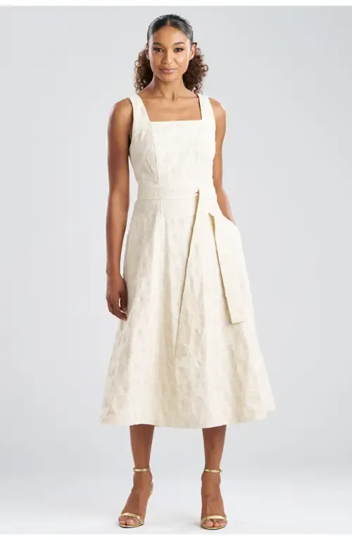 Spiral Embroidery Square Tank Dress by N Natori