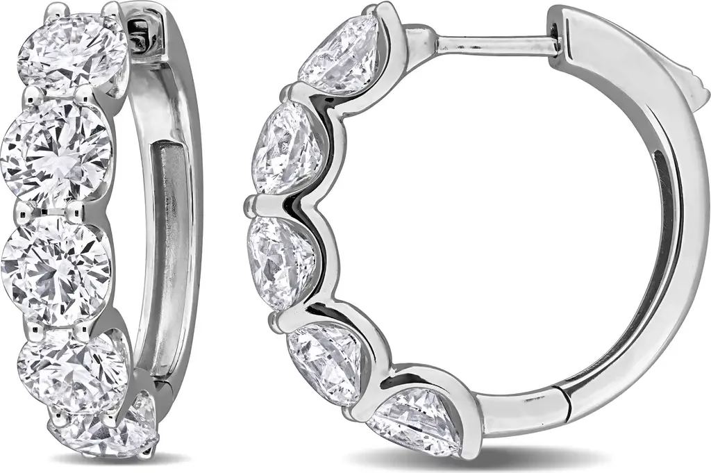 5ct. t.w. Lab-Grown Diamond Hoop Earrings 14k by Julianna B.