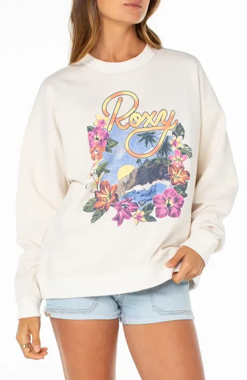 Lineup Oversize Fleece Graphic Sweatshirt by Roxy