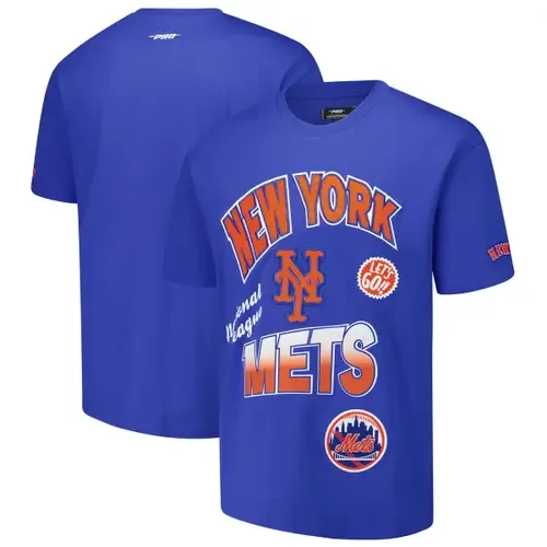 Pro Standard Royal New York Mets Turn It Up Dropped Shoulder T-Shirt