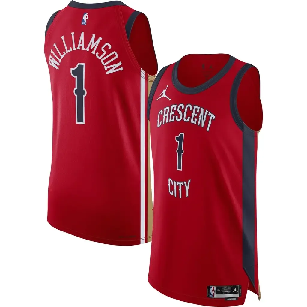 Jordan Brand Zion Williamson New Orleans Pelicans Authentic Jersey - Statement Edition by Jordan Brand